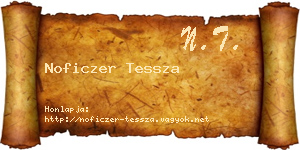 Noficzer Tessza névjegykártya